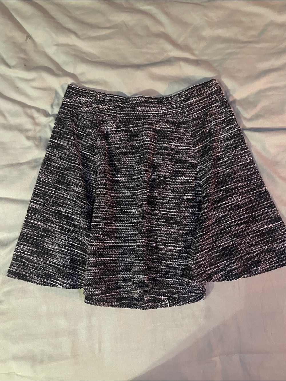 Textured Black & White Circle Skirt